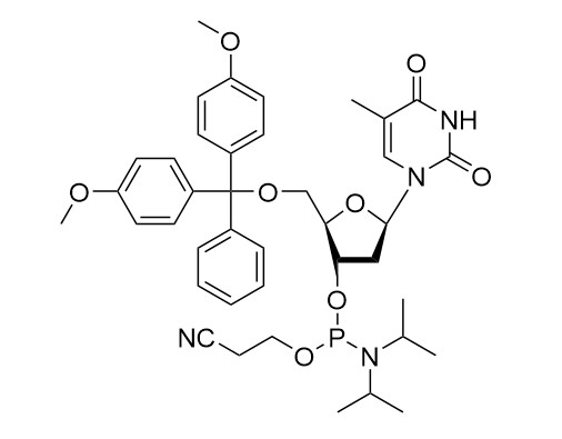 -DT-CE-νουκλεοζίτης Phosphoramidite 5 &quot; - -DT Phosphoramidite CAS 98796-51-1