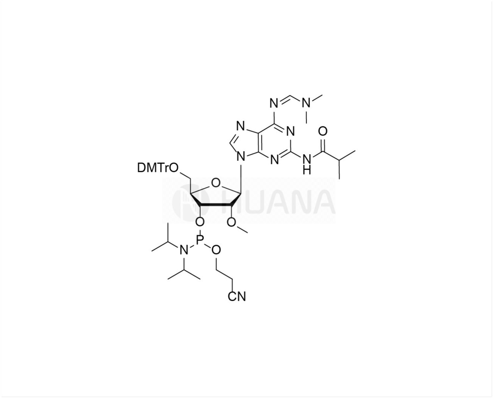 DMTr-2'-O-Me-N2-iBu-N6-dmf- 2-αμιδο-rA-3'-CE-φωσφοραμιδίτη