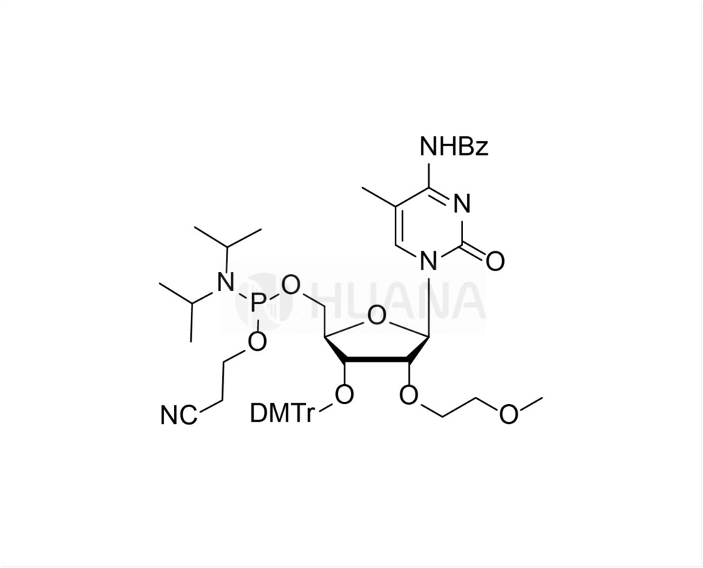 3'-O-DMTr-2'-O-MOE-5-Me-rC ((Bz)-5'-CE-φωσφοραμιδίτη