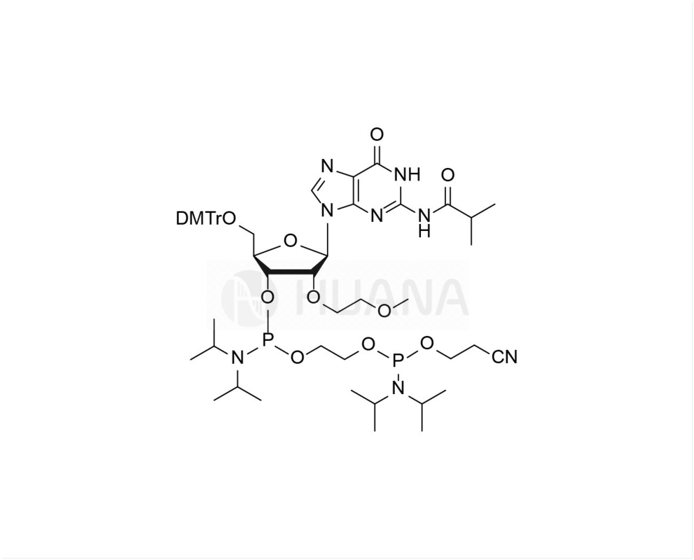 5'-O-DMT-2'-O-MOE-rG ((iBu)-3'- ((2-κυανοεθοξυ) ((διοπροπυλαμινο) φωσφοραμιδίτη) -αιθυλο-διοπροπυλοφωσφοραμιδίτη