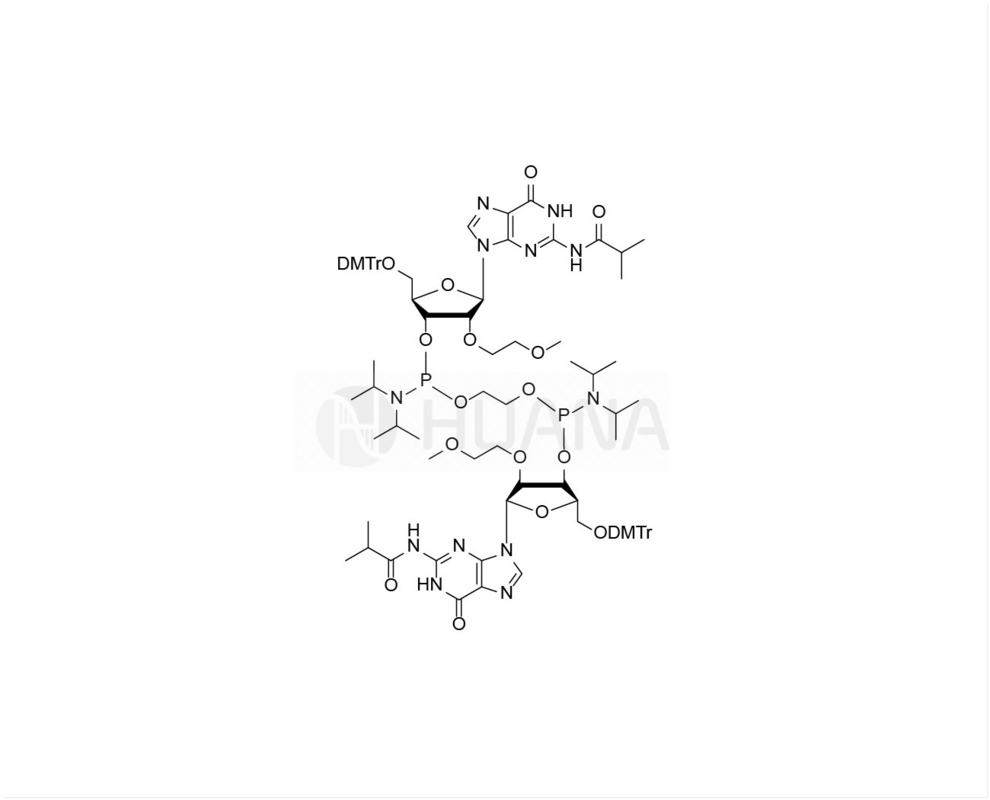 di ((5'-O-DMTr-2'-O-MOE-rG(iBu)-3'-οξυ) - ((οξυβίδιο ((αιθάνιο-1,2-διόλιο)) -bis ((διοπροπυλοφωσφοραμιδίτη)